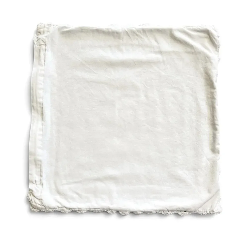 White Crochet Lace Pillow Sham 15